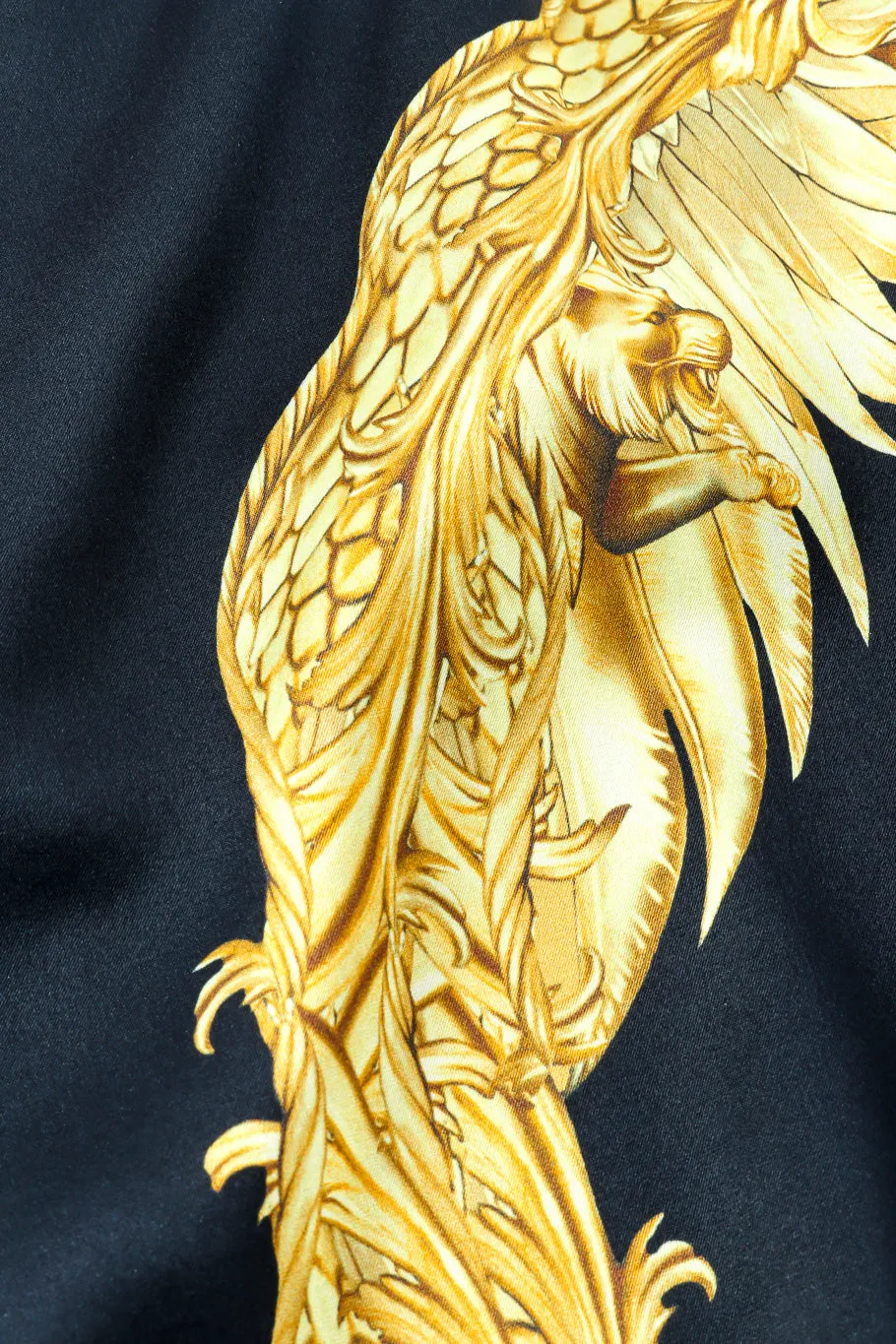 Baroque Wings Graphic Silk Dress