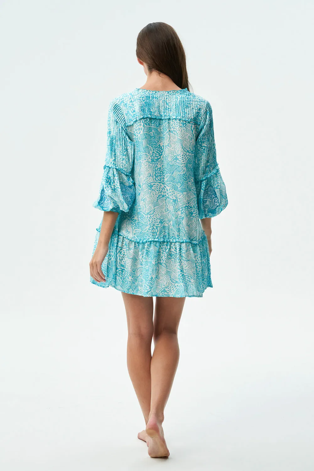 BELLA DRESS - ANIMAL BLUE