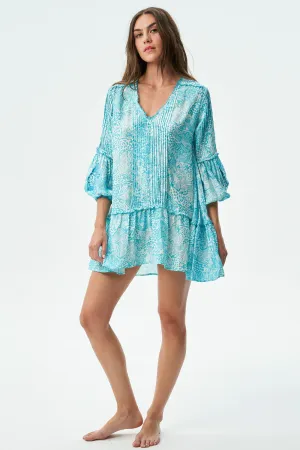 BELLA DRESS - ANIMAL BLUE