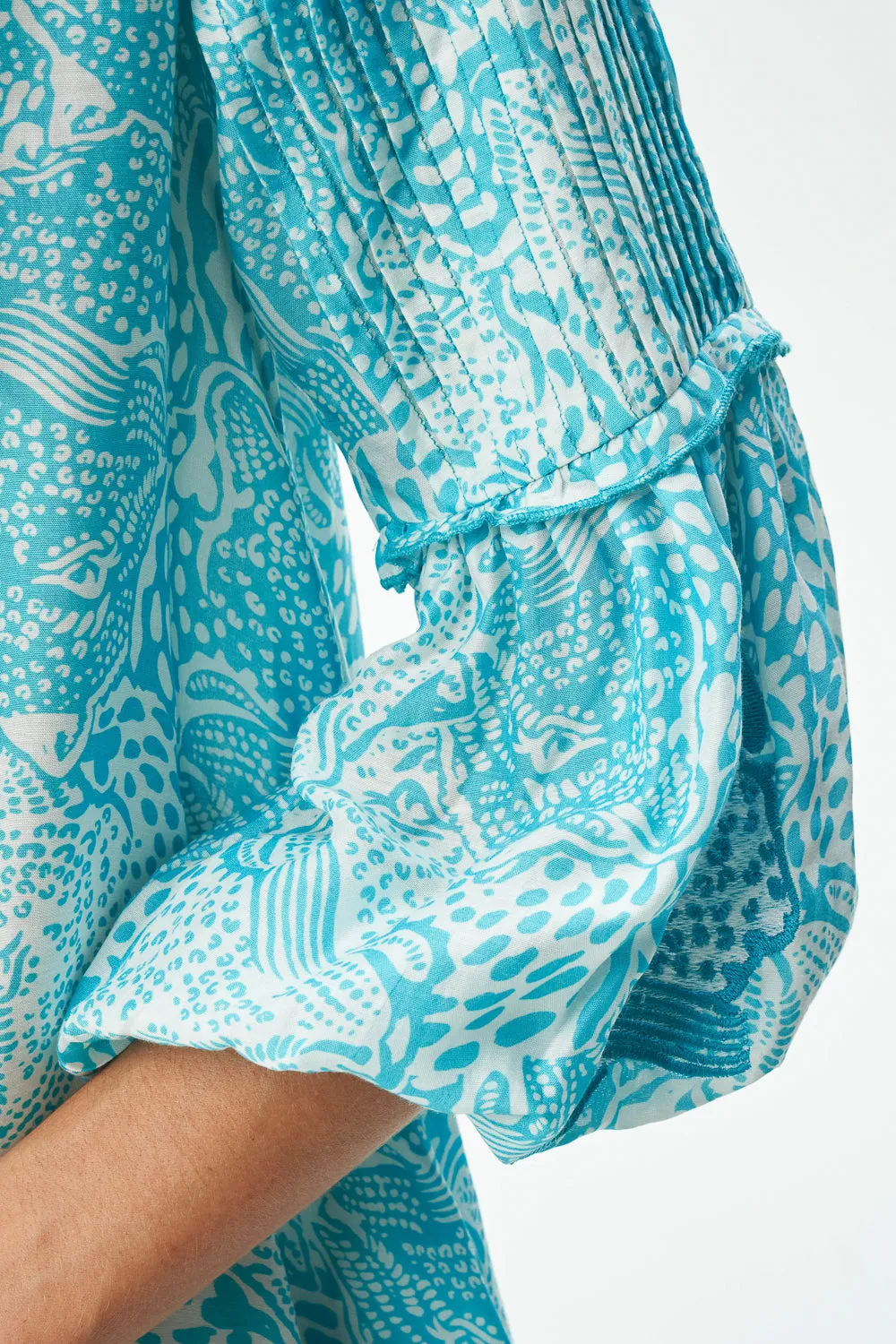 BELLA DRESS - ANIMAL BLUE