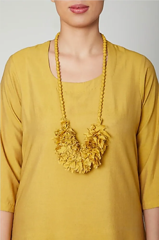 Bella- Mustard Indo-Western Cowl Dress