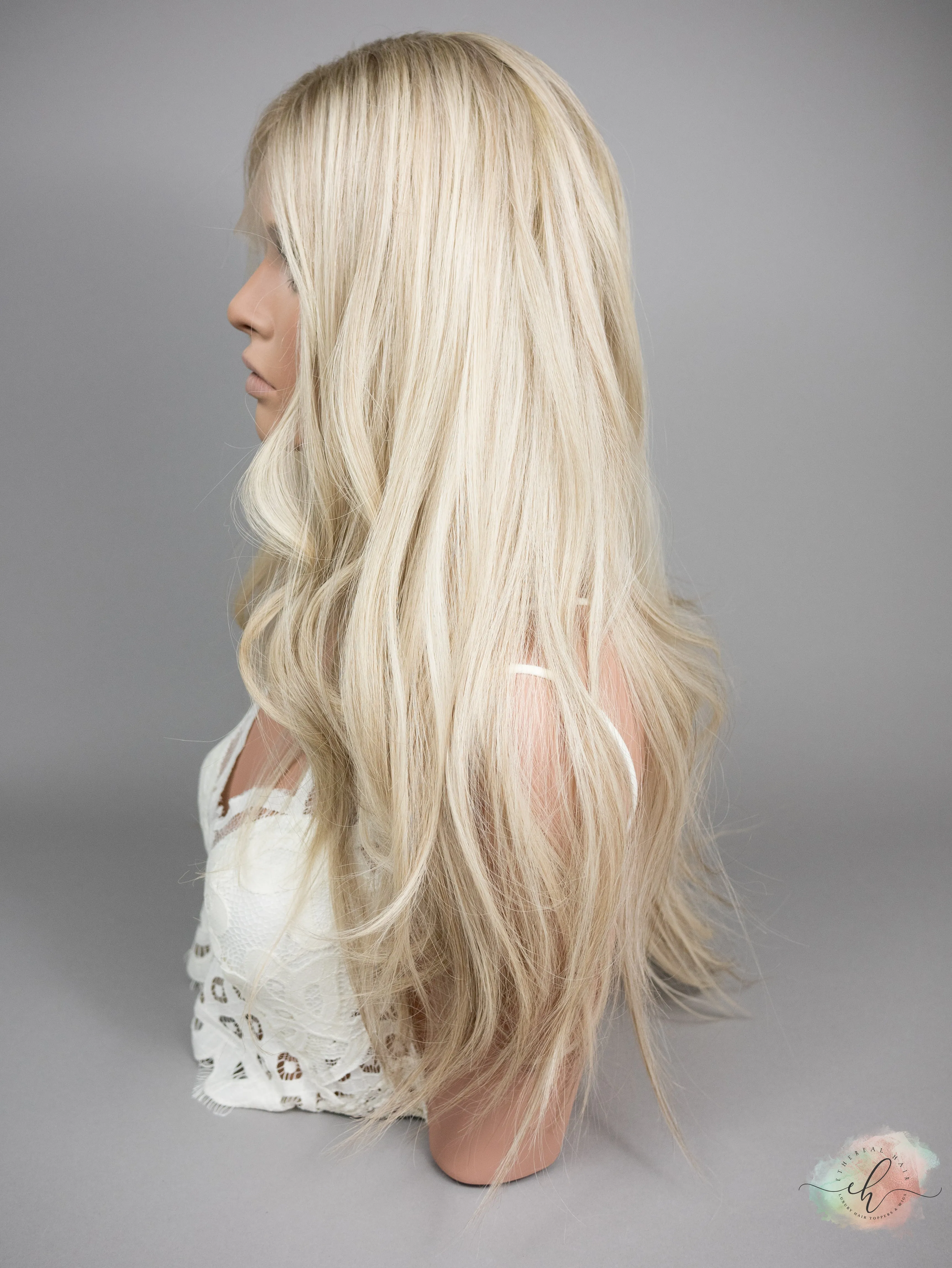 “BIANCA" Premium Wig: Lace Top, Sz. M, 26"