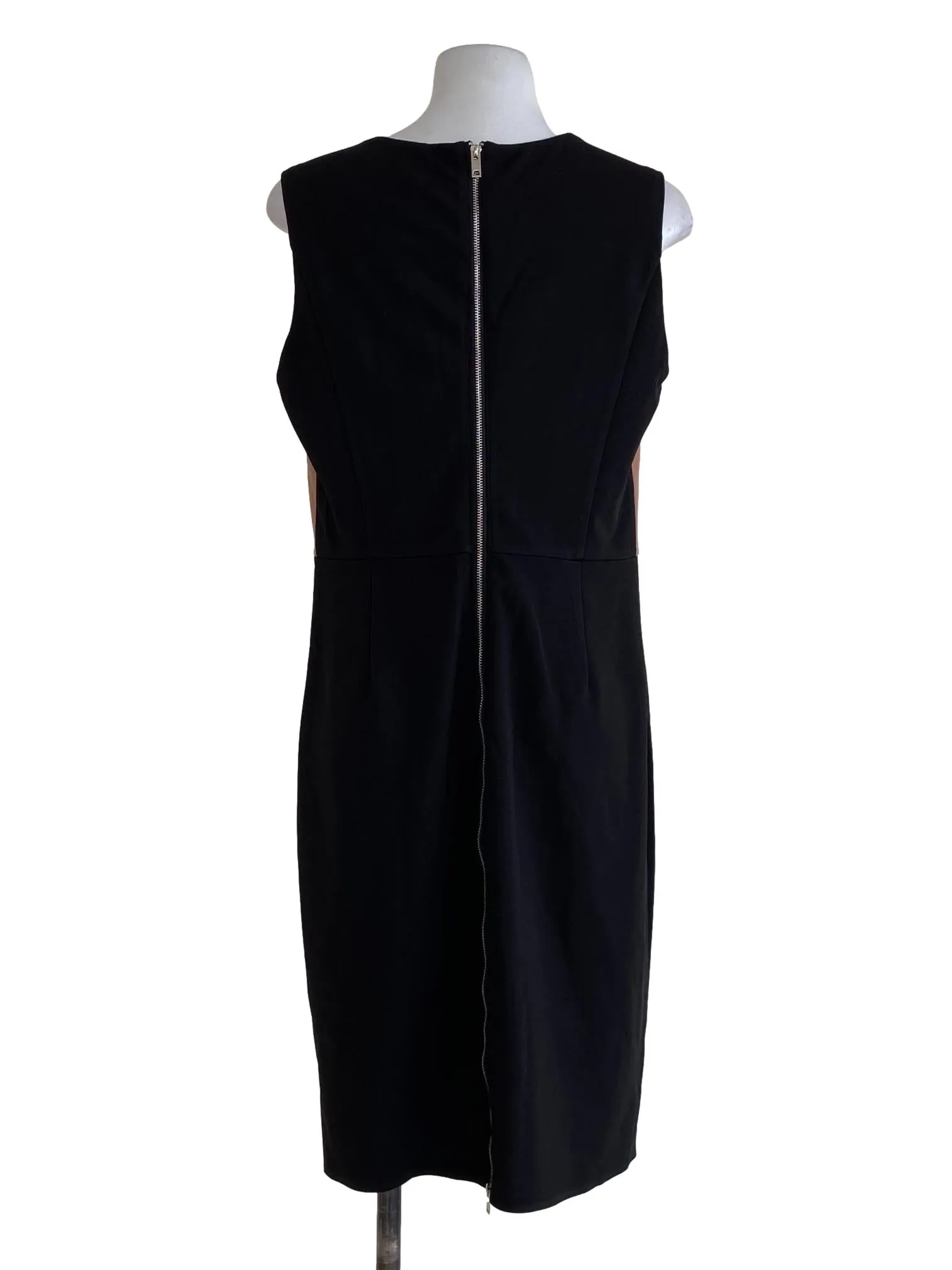 Bicoloured Plain Sheath Dress