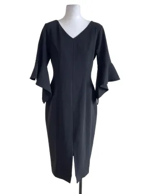 Black Bell Sleeves Sheath Dress LB
