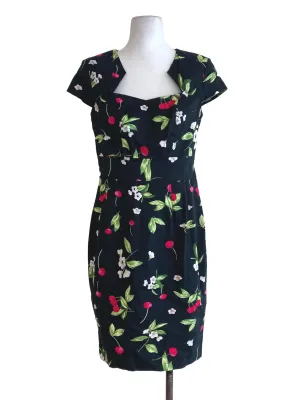 Black Floral Sheath Dress