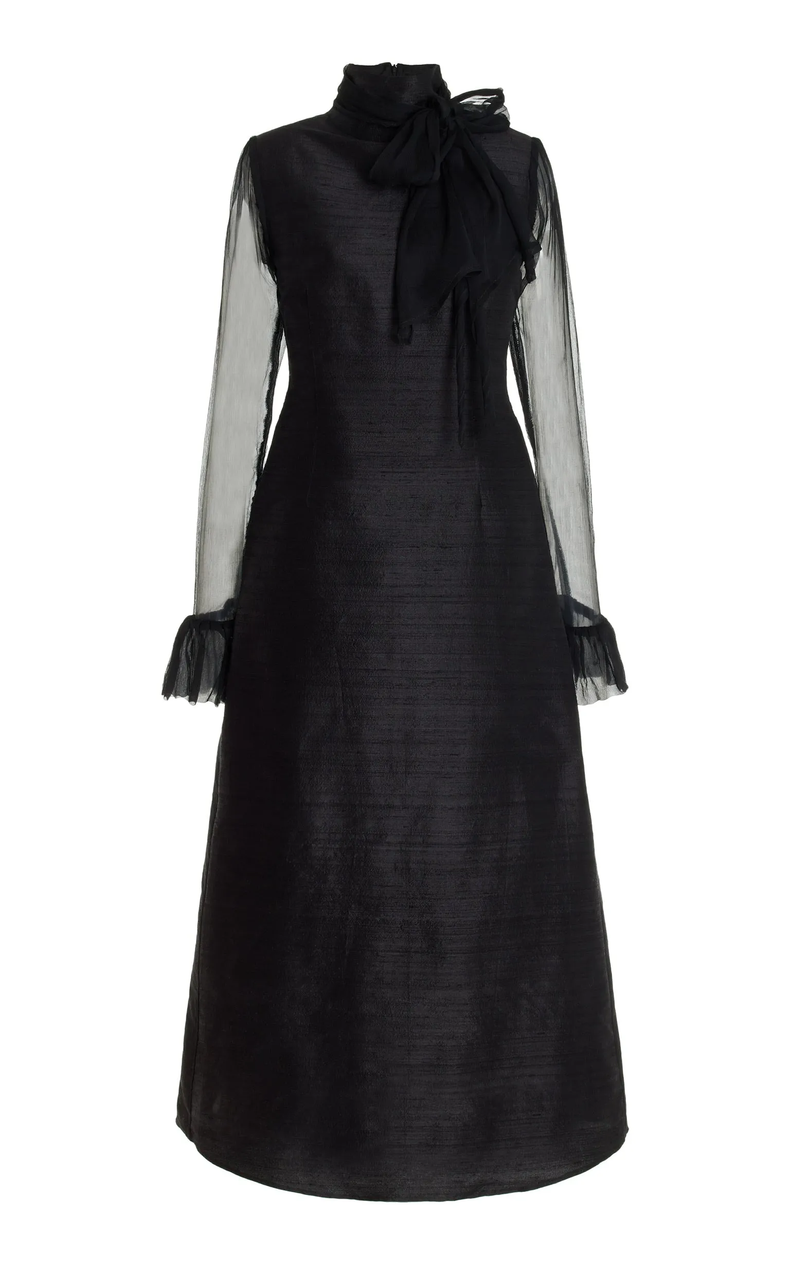 Black Gouyave Pussybow Dress-Pre-Order