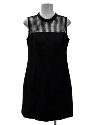Black High Neck Sleeveless Mini Sheath Dress