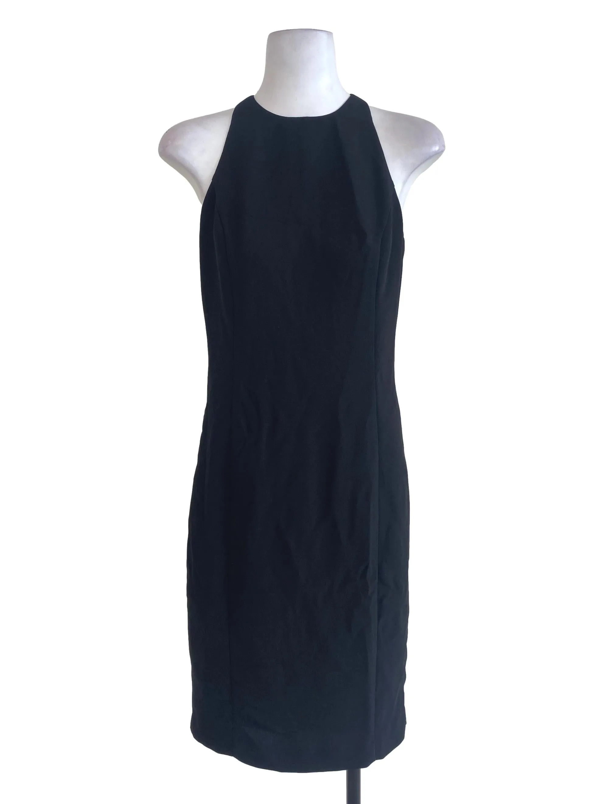 Black Plain Sheath Dress