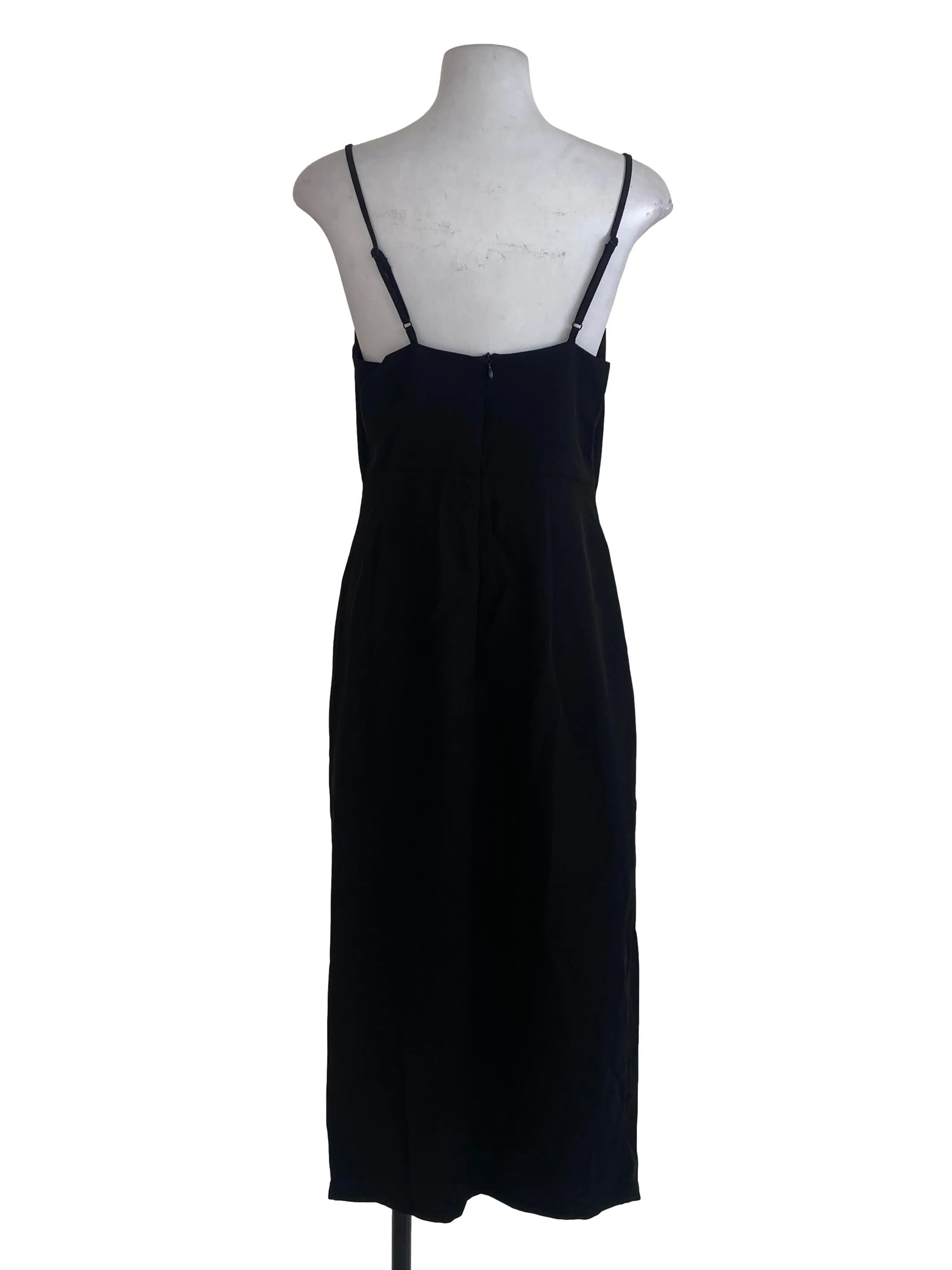 Black Plain Sheath Dress