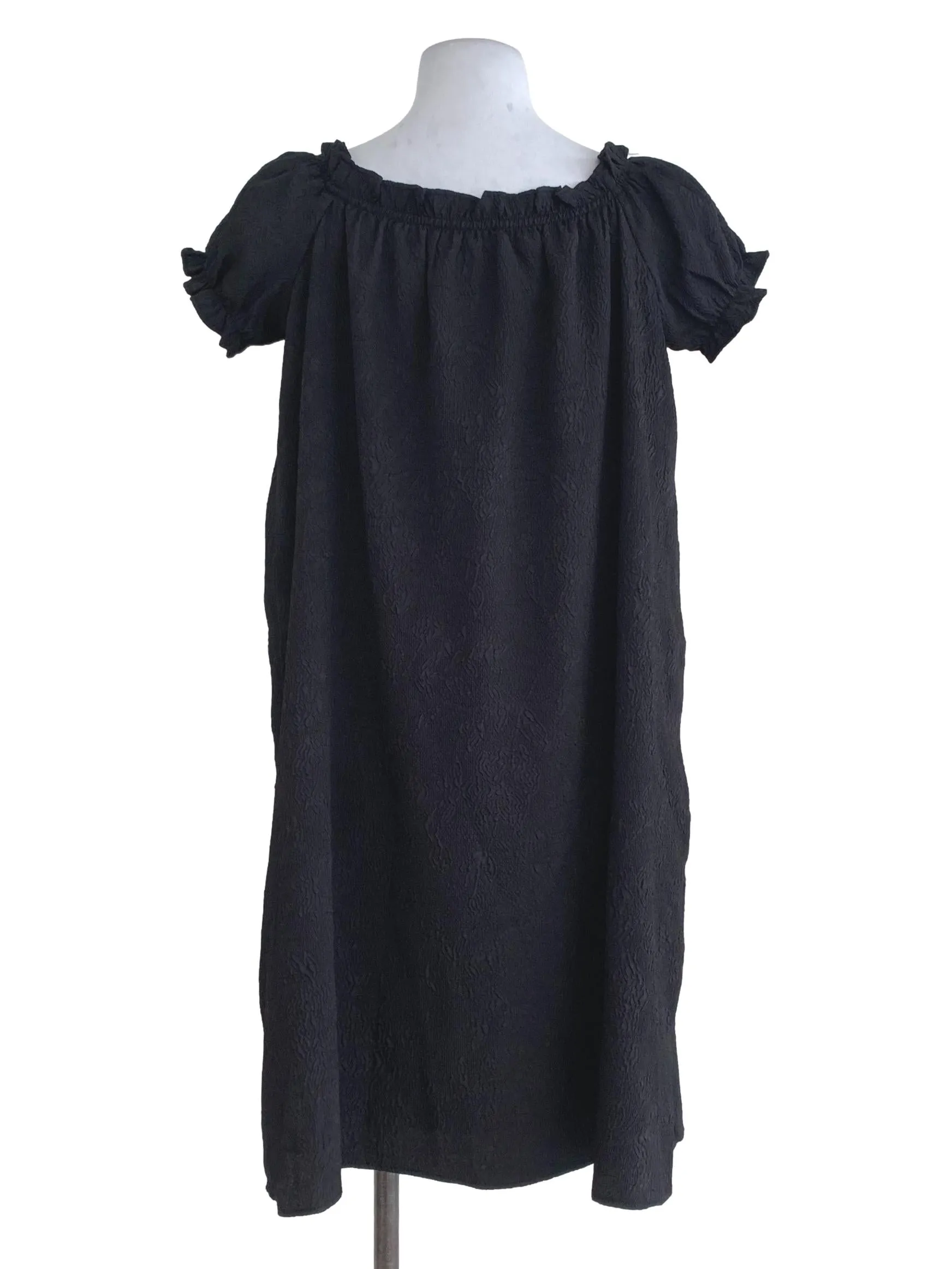 Black Plain Sheath Dress
