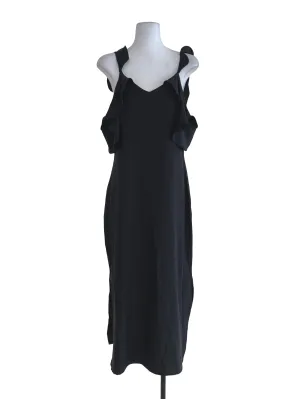 Black Plain Sheath Dress