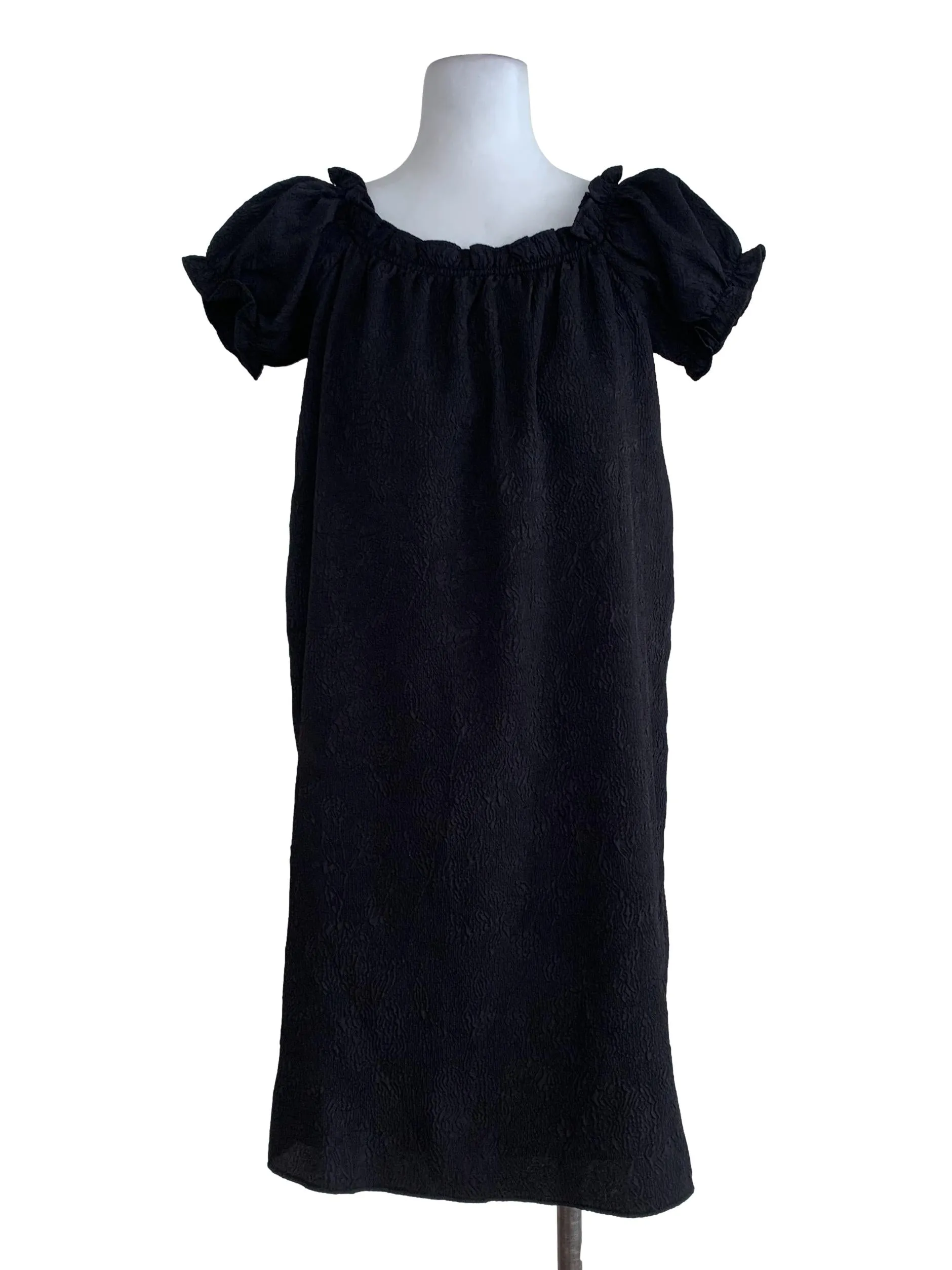Black Plain Sheath Dress