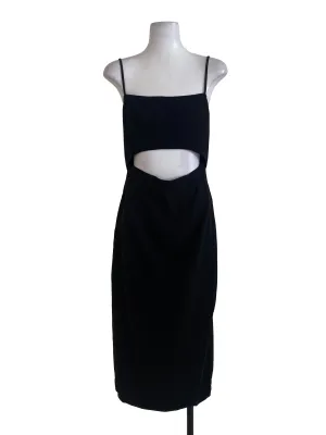 Black Plain Sheath Dress