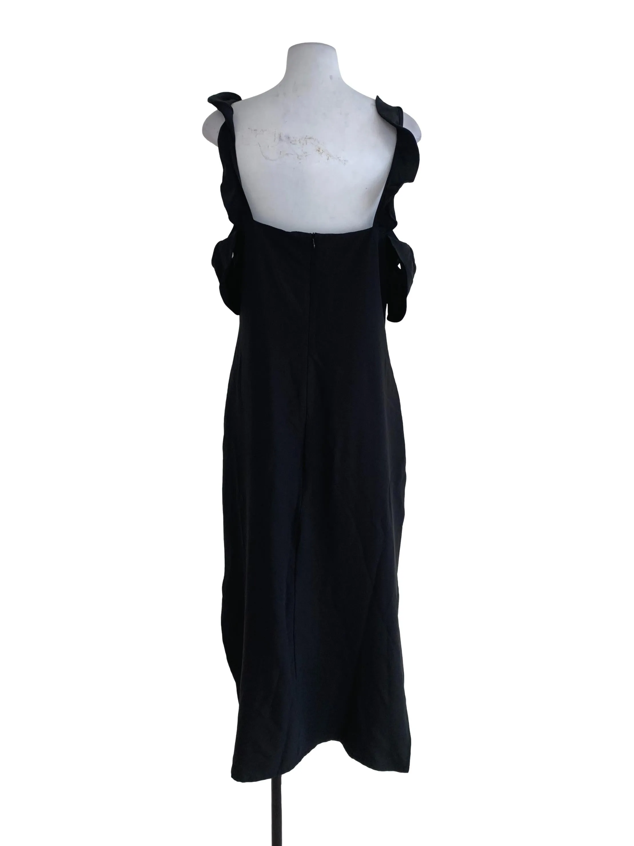 Black Plain Sheath Dress