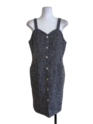 Black Tweed Sheath Dress