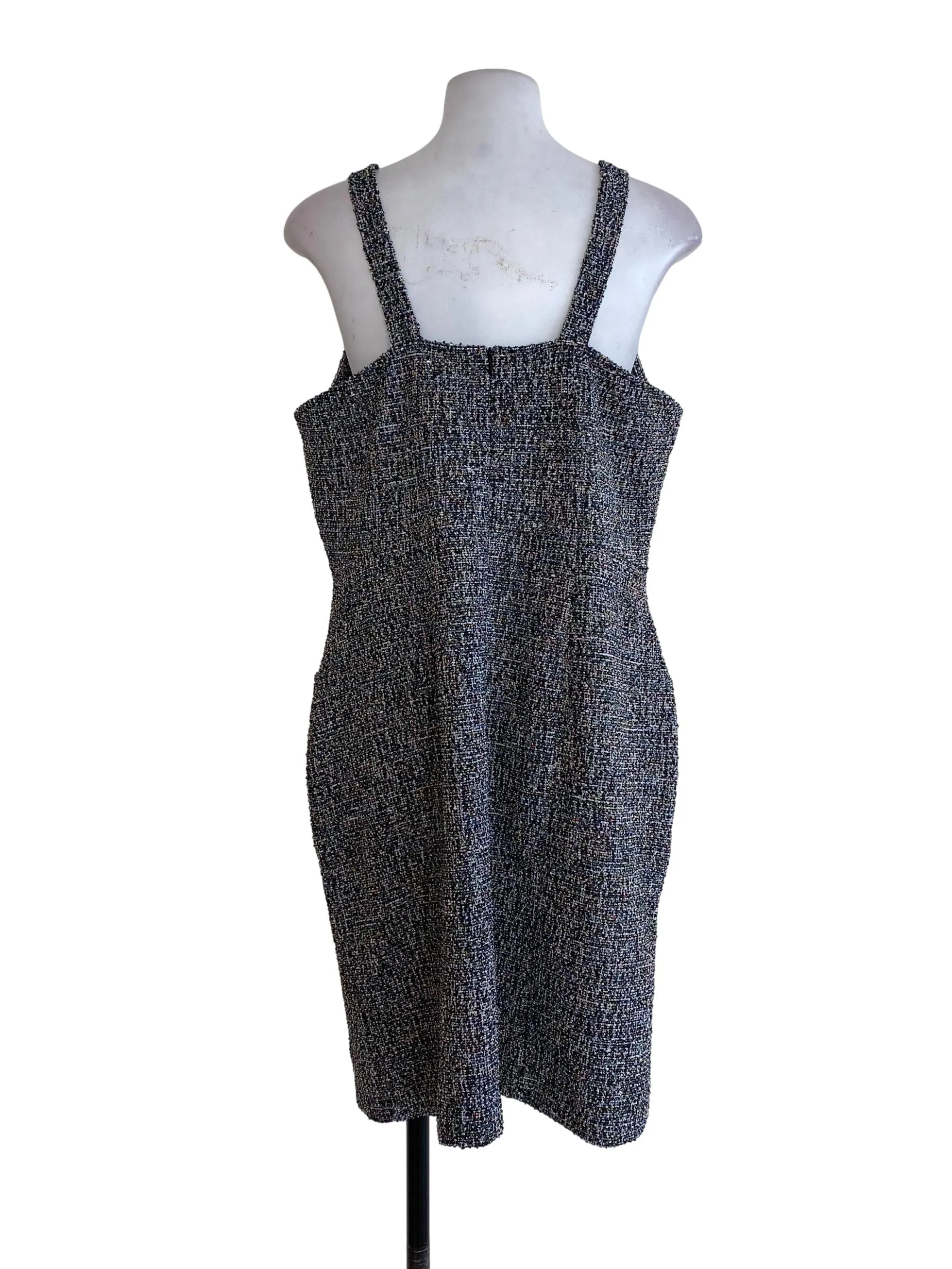 Black Tweed Sheath Dress