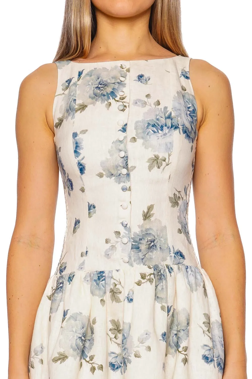 Blair Cecile Floral Linen Mini Dress