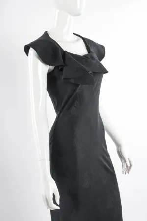 Blossom Collar Bias Silk Gown
