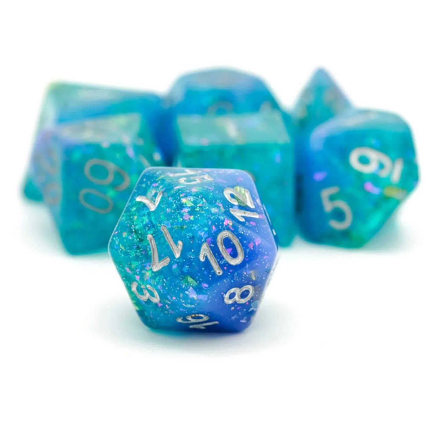 Blue & Green Seabed Treasure RPG Dice Set