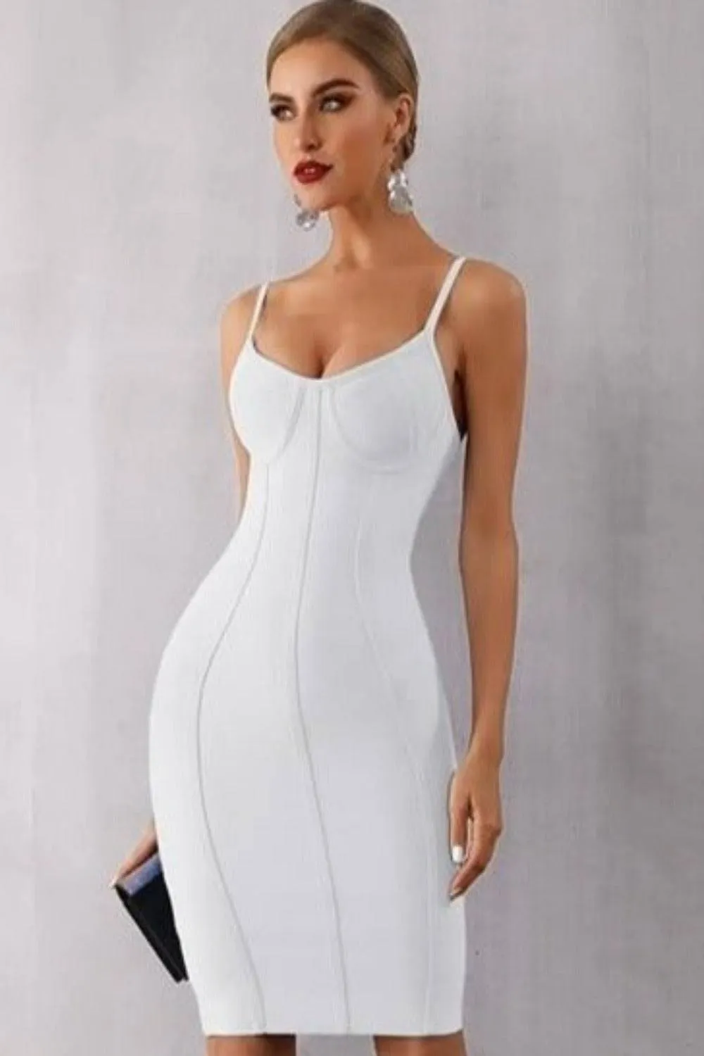 Body Contour White Bodycon Mini Dress