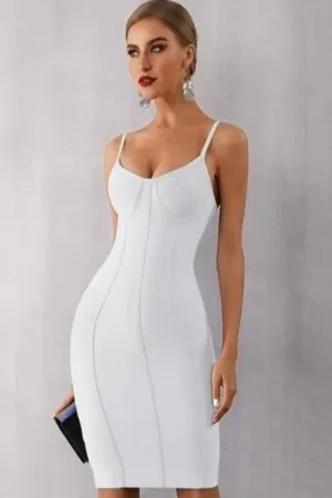 Body Contour White Bodycon Mini Dress