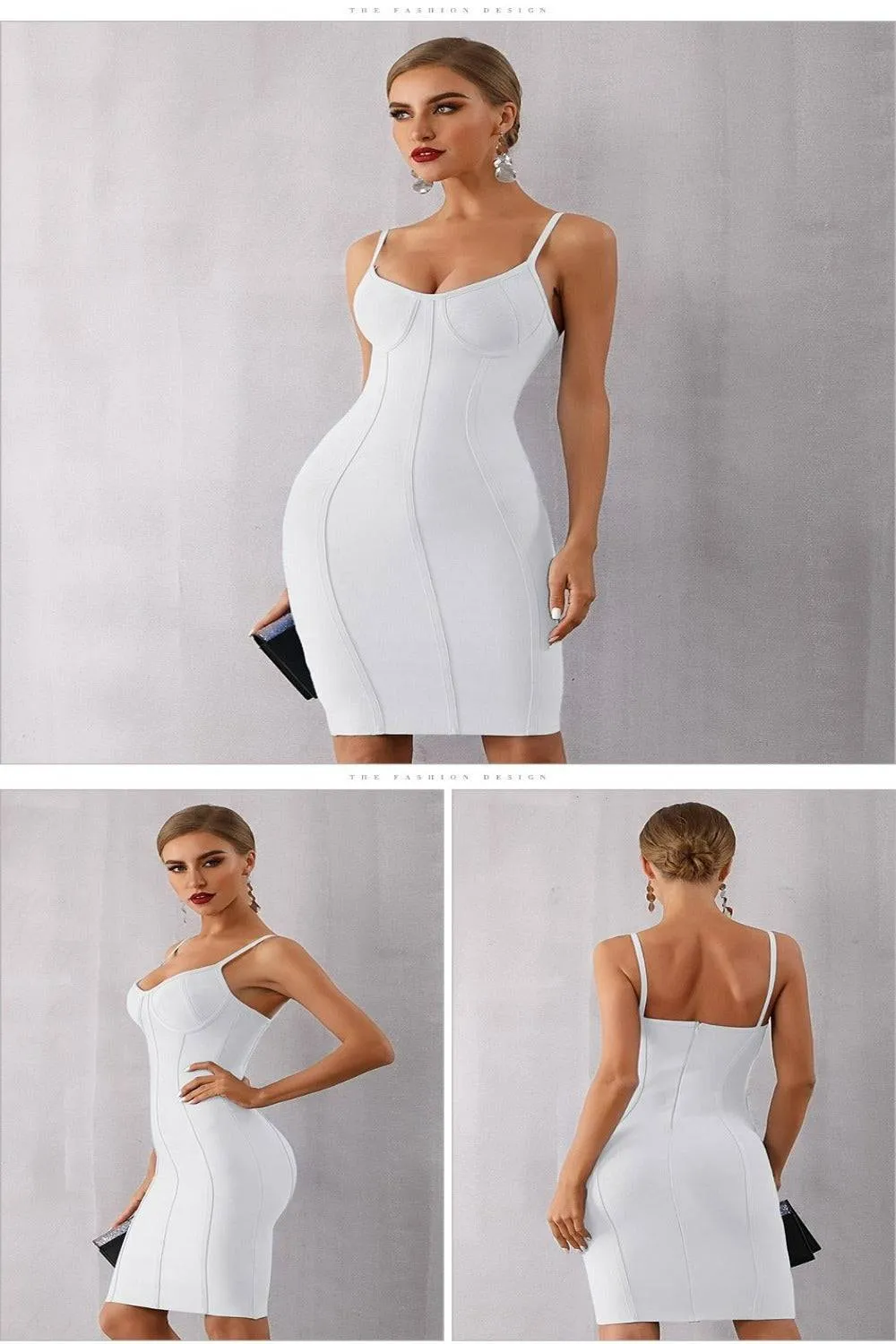 Body Contour White Bodycon Mini Dress