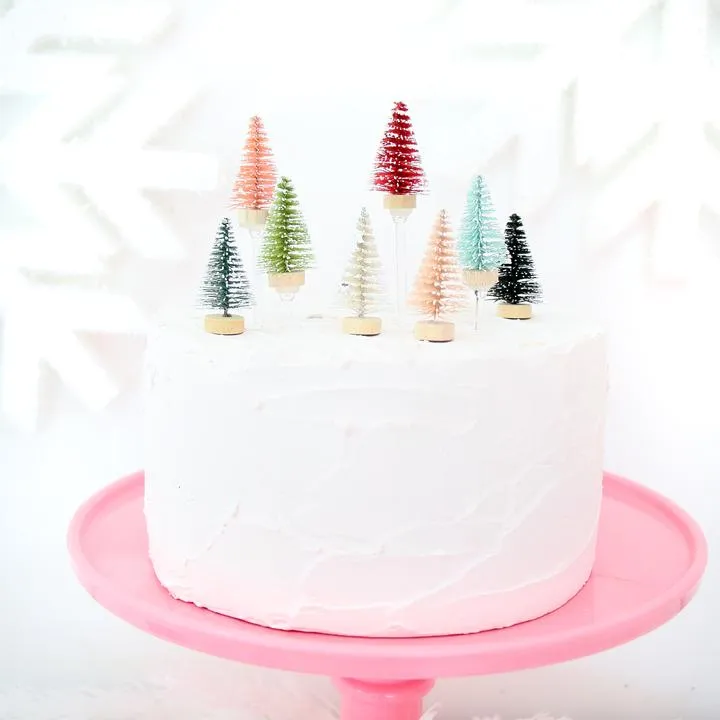 Bottle Brush Tree Felt Drink Stirrers