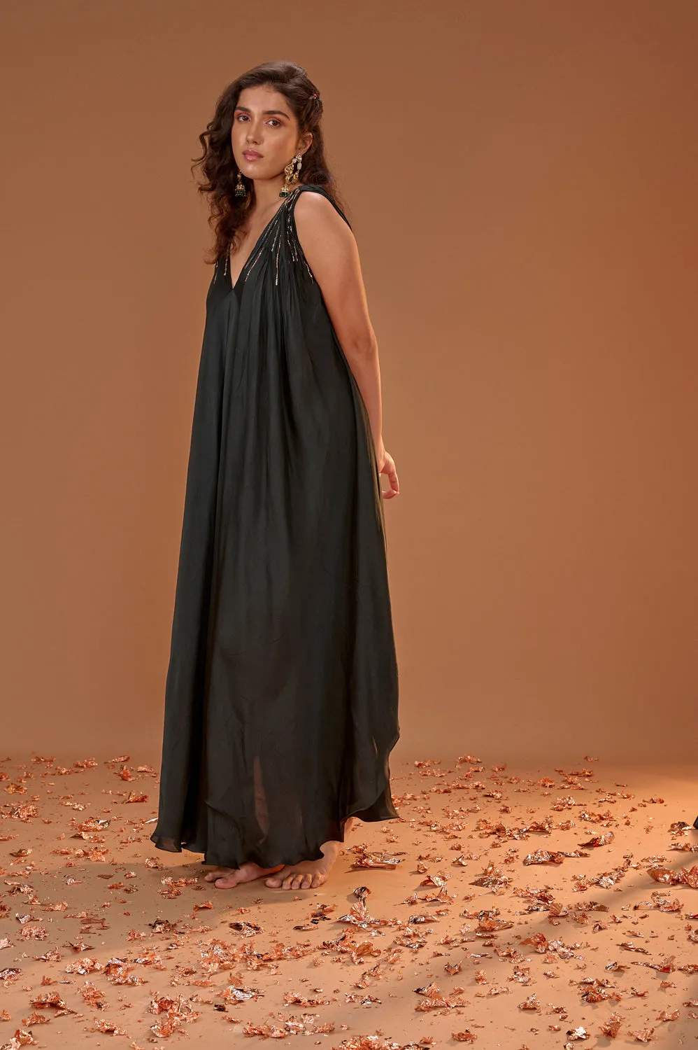 Bottle Green Oversized Dress