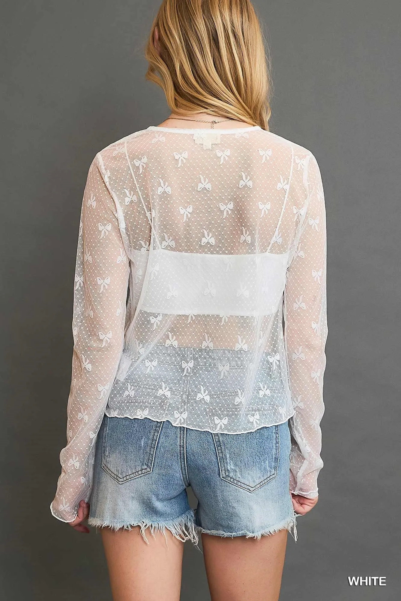 Bow Lace Layer Top