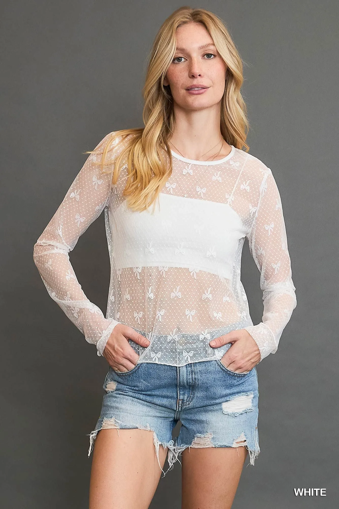 Bow Lace Layer Top