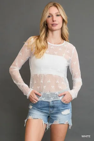 Bow Lace Layer Top