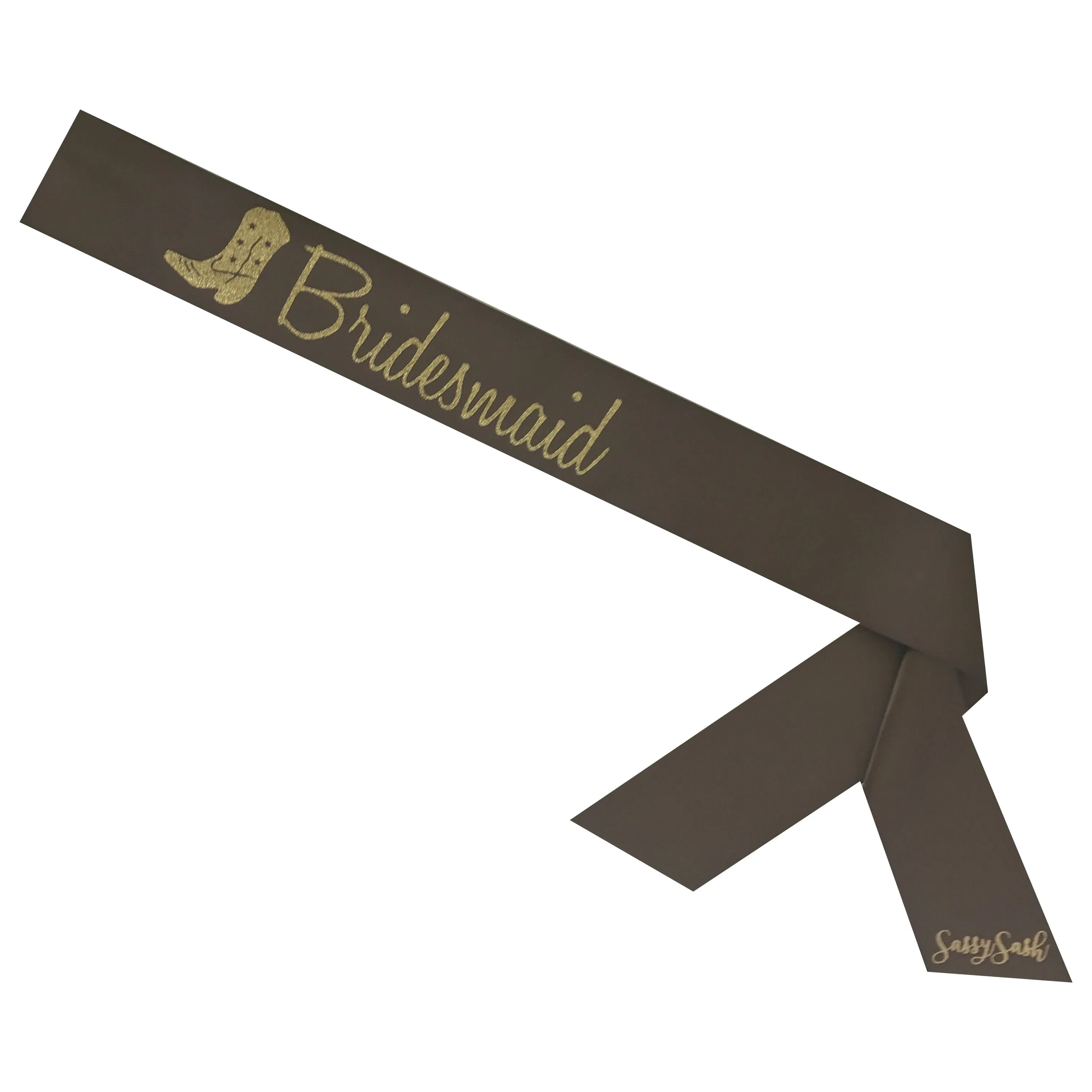 Bridesmaid Sassy Sash with Cowboy Boot