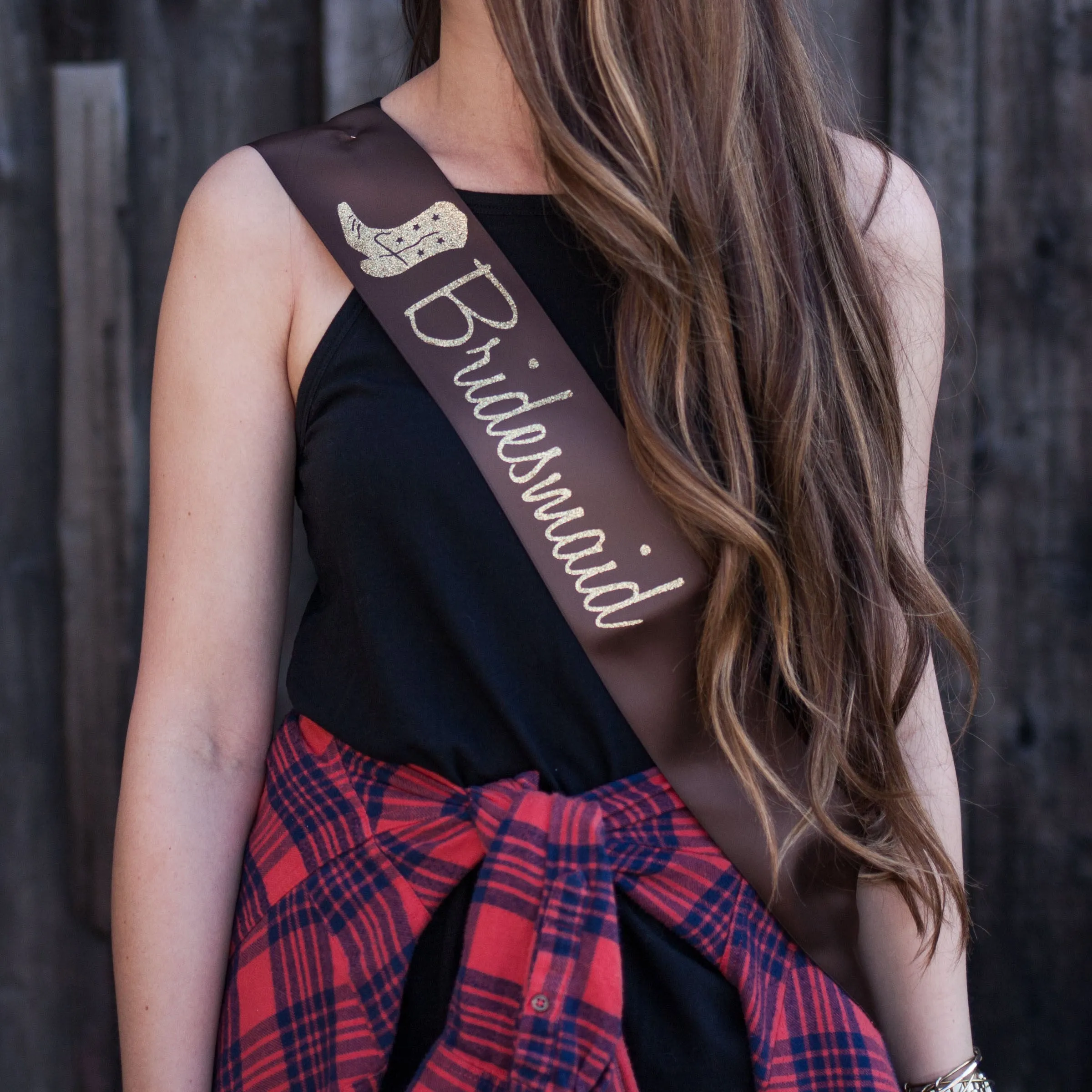 Bridesmaid Sassy Sash with Cowboy Boot
