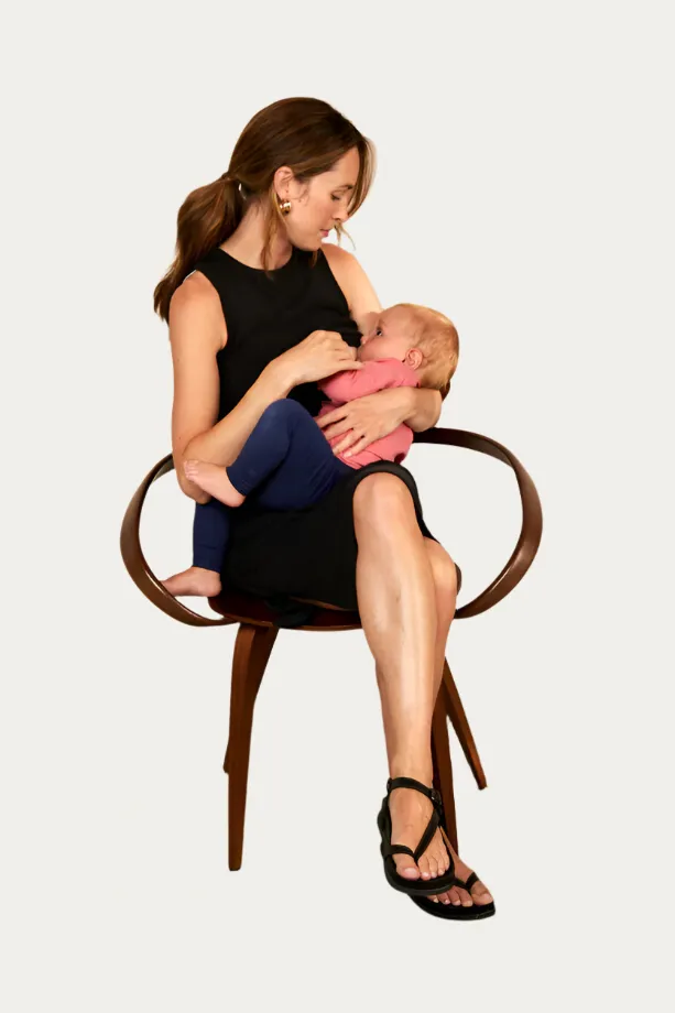 Bshirt Nursing Sleeveless Dress in Charcoal Black