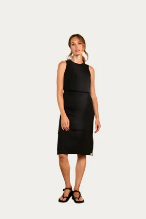 Bshirt Nursing Sleeveless Dress in Charcoal Black