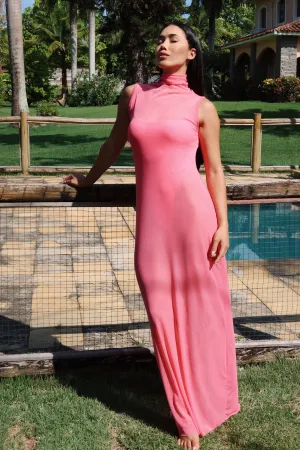Bubble Gum Pink Mesh Dress