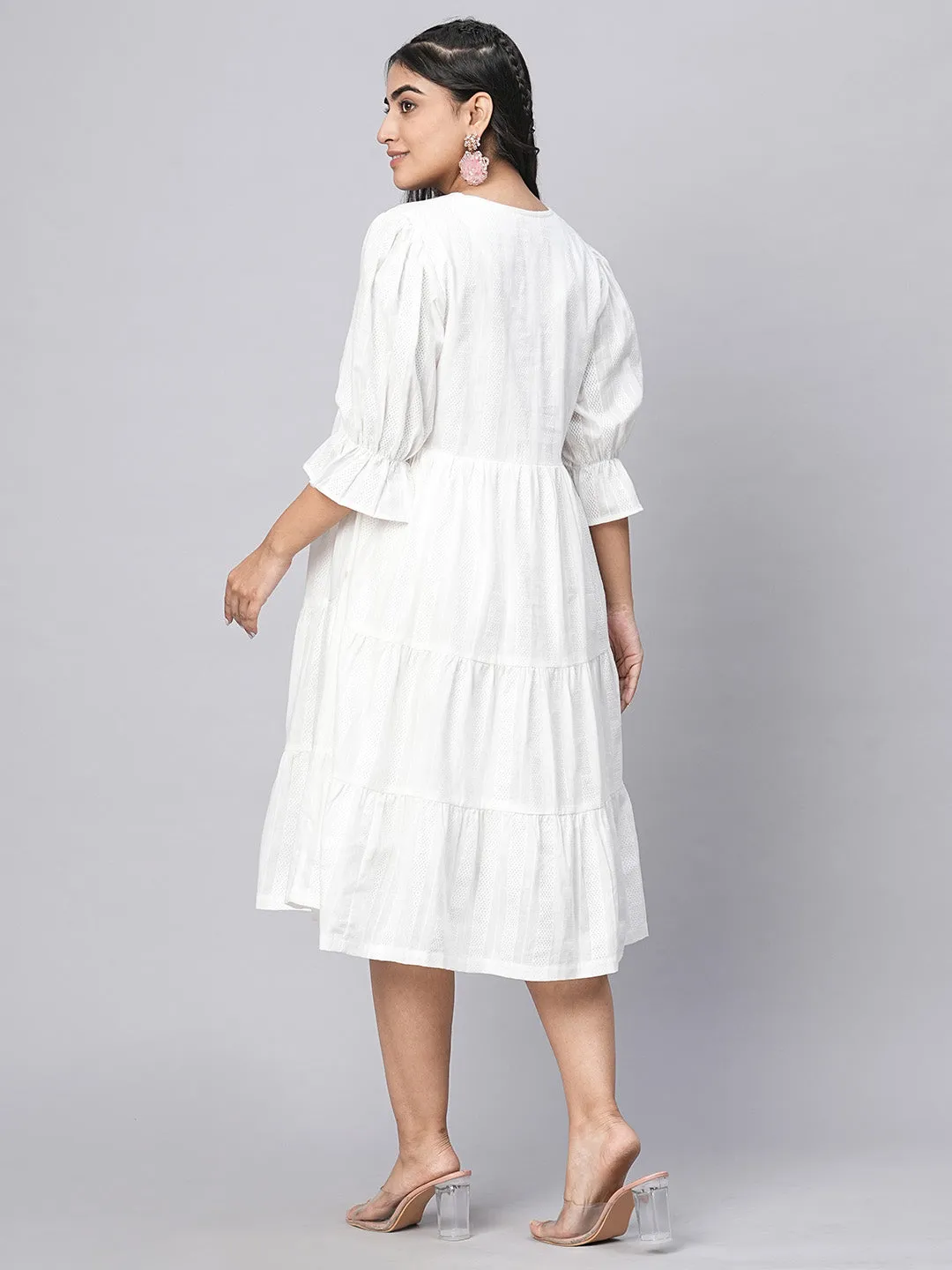 Buy White Cotton Ethnic Dress for women online in India - Zola