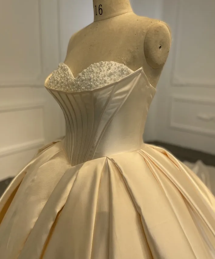 BYG24-9 STRAPLESS BEADED BALL GOWN DRESS