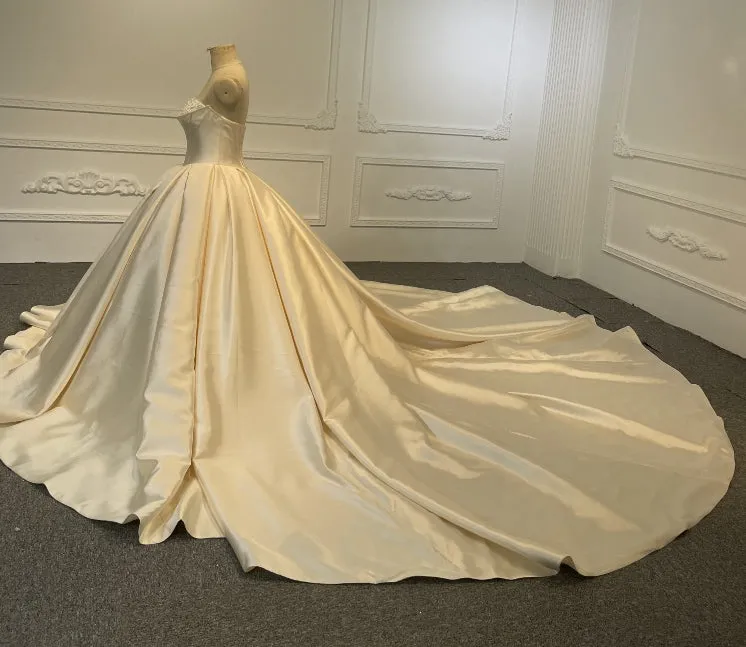BYG24-9 STRAPLESS BEADED BALL GOWN DRESS