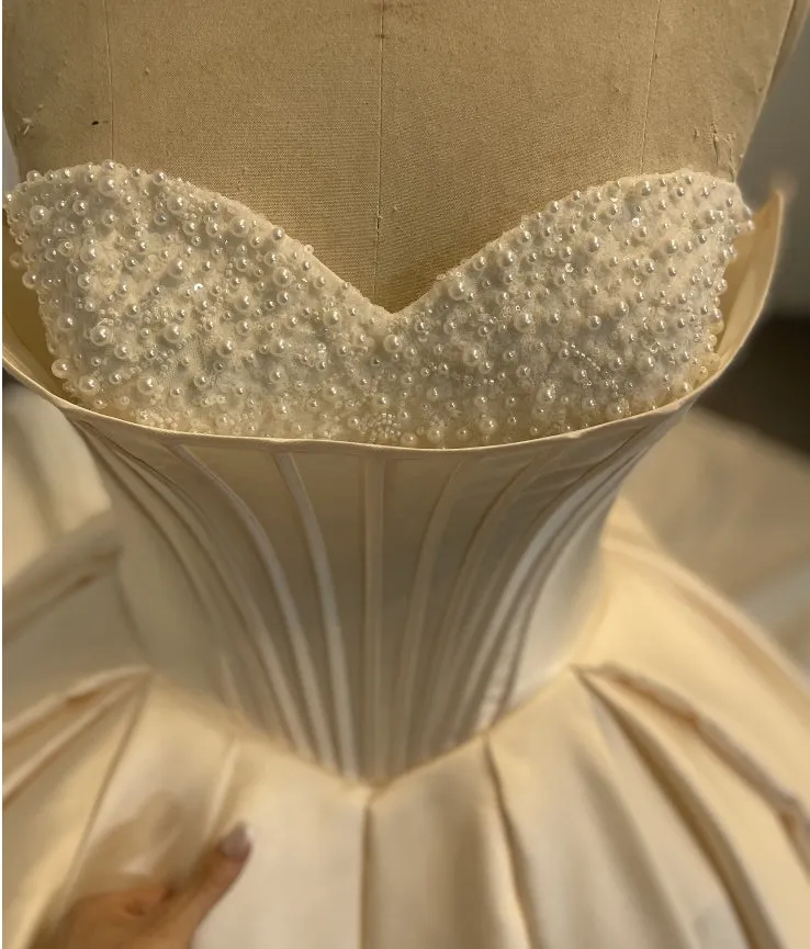 BYG24-9 STRAPLESS BEADED BALL GOWN DRESS