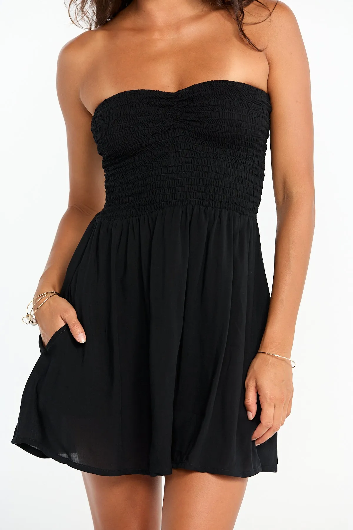 Caitie Mini Dress - Black