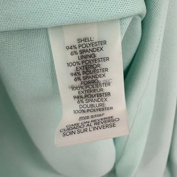 Calvin Klein 10 Drape Crepe Sheath Dress High Neck Party Wedding Guest Green New