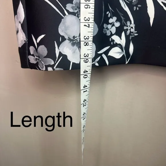 Calvin Klein Floral Black Latte Sheath Dress Sz 8
