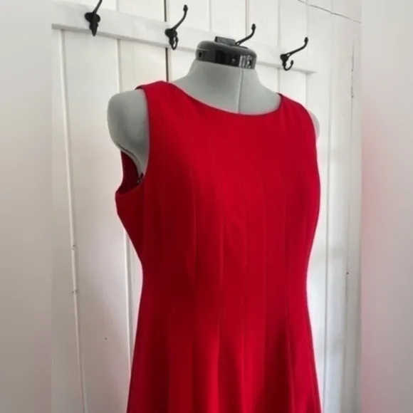 Calvin Klein Paneled Fit &amp; Flare Sleeveless Dress - Petite