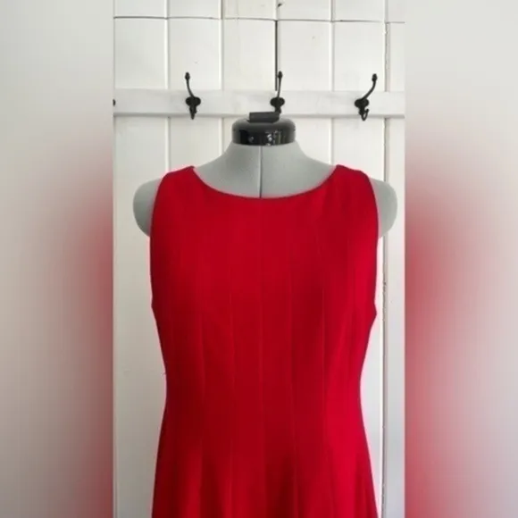Calvin Klein Paneled Fit &amp; Flare Sleeveless Dress - Petite