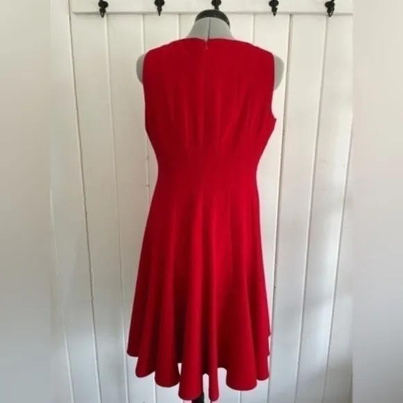 Calvin Klein Paneled Fit &amp; Flare Sleeveless Dress - Petite