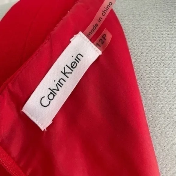 Calvin Klein Paneled Fit &amp; Flare Sleeveless Dress - Petite
