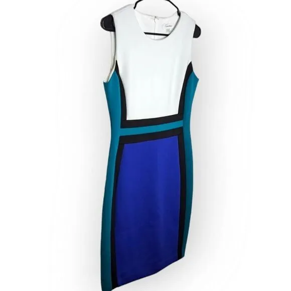 Calvin Klein Women's Sleeveless Color Block Sheath Dress size 8