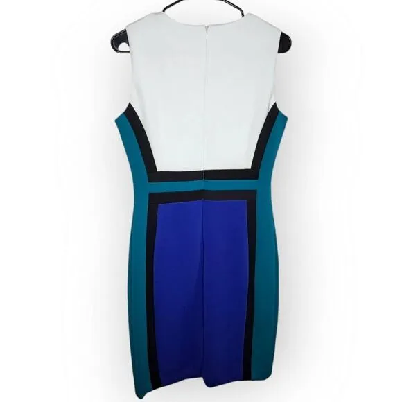 Calvin Klein Women's Sleeveless Color Block Sheath Dress size 8