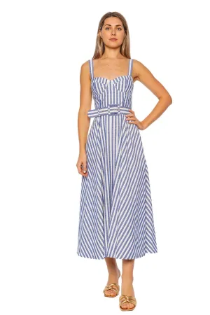 Calypso Striped Seersucker Midi Dress